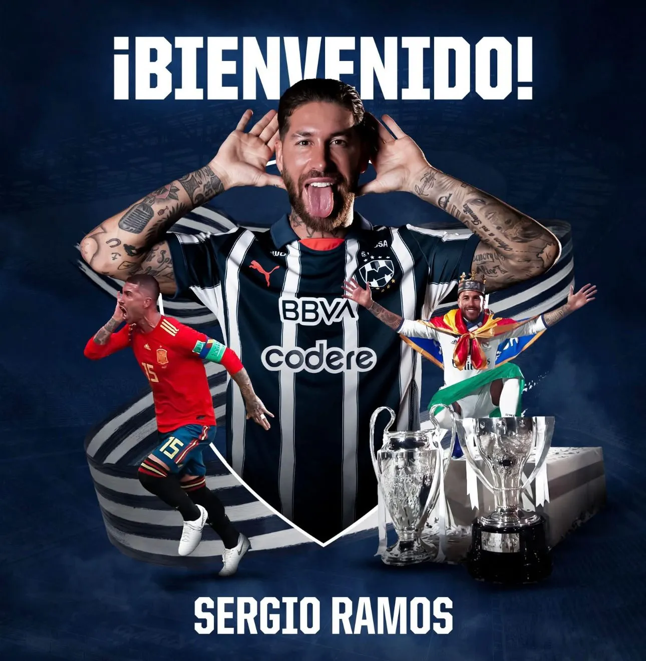Sergio Ramos es nuevo jugador del Monterrey de México 🇲🇽